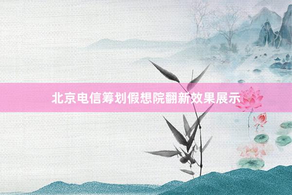 北京电信筹划假想院翻新效果展示